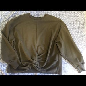 Grey Pullover with Knot detail